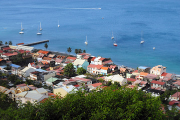 Ville de Saint-Pierre, vue générale, Martinique (département d'outre-mer)
