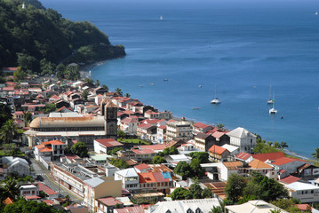 Ville de Saint-Pierre, vue générale, Martinique (Département d'outre-mer)