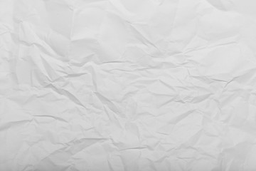 White wrinkled paper, pattern and background.