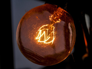 Tungsten wire lightbulb
