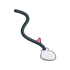 bump, swelling cartoon legs isolated on white background