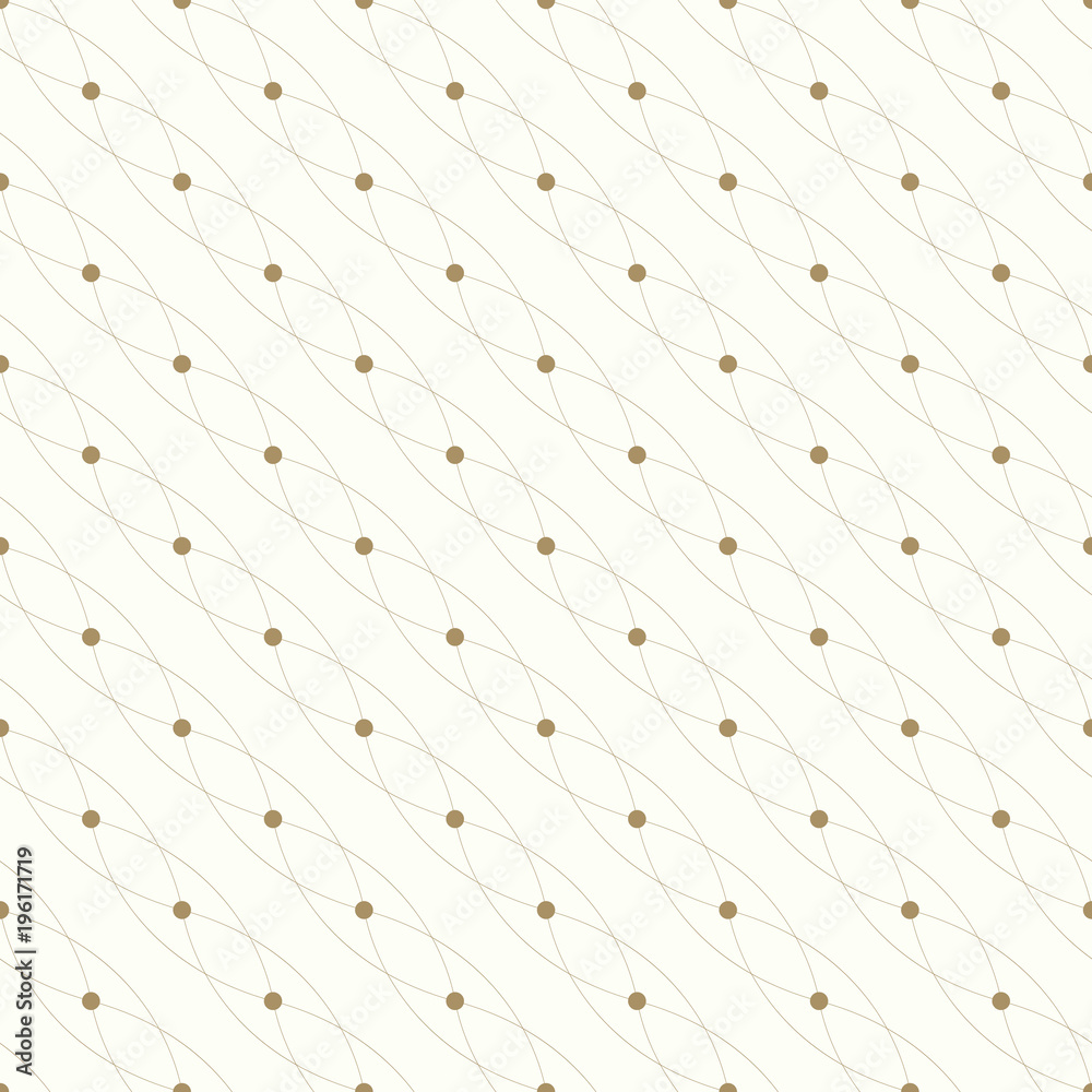 Poster seamless geometric pattern. connected lines with dots. illustration