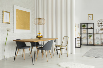 Gold painting in open space