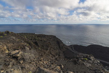 The volcanic beach Punta Larga near Fuencaliente de la Palma