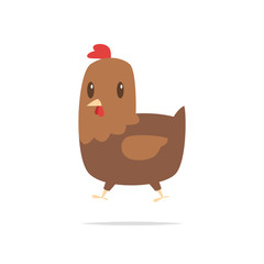 Cute chicken cartoon vector
