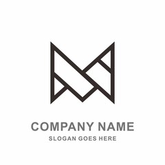 Monogram Letter M Geometric Triangle Architecture Interior Construction Business Company Stock Vector Logo Design Template