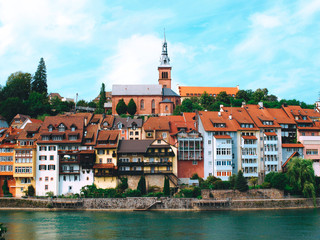 Obraz premium The city Laufenburg am Rhein, Germany.