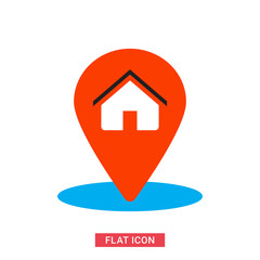 Home Location Vector Icon