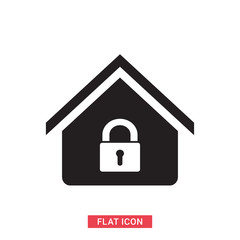 Home Lock Vector Icon