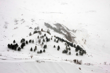 Fototapeta na wymiar Ski resort Gudauri in Georgia Caucasus mountains