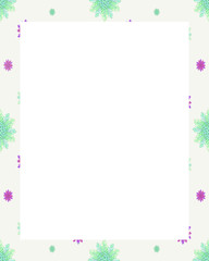 White Frame with Decorated Borders