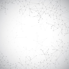 Structure molecule atom dna and communication background. Concept of neurons. Connected lines with dots. Illusion nervous system. Medical scientific illustration backdrop.