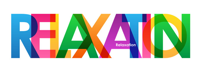 RELAXATION Colourful Letters Icon