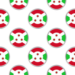 Seamless pattern from the circles with flag of Burundi.