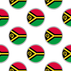Seamless pattern from the circles with flag of Vanuatu.