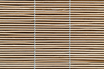 Texture mats made of young bamboo for background. Reed mat