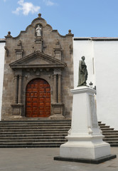 Naklejka premium La Palma, the church El Salvador in the capital Santa Cruz