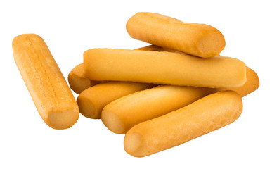 Bread sticks isolated on white background. With clipping path