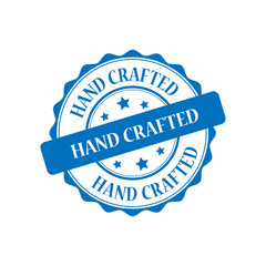 Hand crafted blue stamp illustration