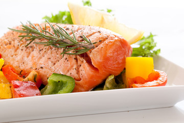 Grilled salmon