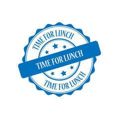 Obraz premium Time for lunch blue stamp illustration