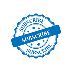 Obraz premium Subscribe blue stamp illustration