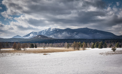 Fototapeta na wymiar View of Whiteface Mountain in the Winter