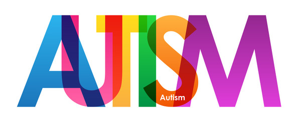 AUTISM vector letters icon
