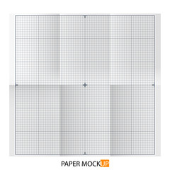 Paper poster for draft, backgrpund mock up. Realistic draft paper. For Your business project. Vector Illustration