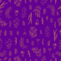 Vector vintage seamless floral pattern.