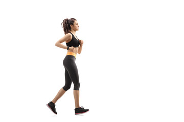 Fototapeta na wymiar Fitness woman running