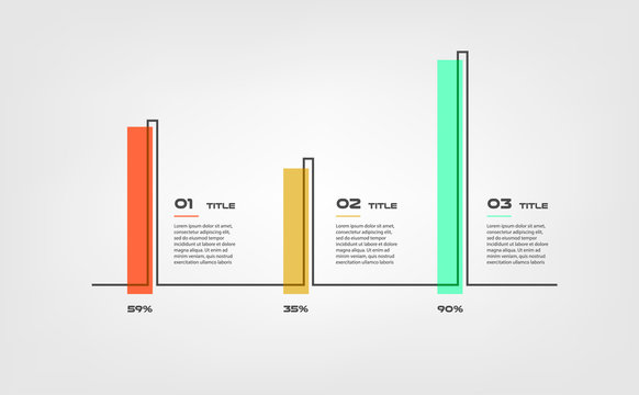 Diagram cartoon steps infographics with retro colors - can illustrate a strategy, workflow or team work, vector flat color, business template for presentation. Can be used for, banner, web design