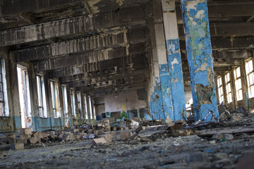 Russian destroyed factory.