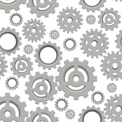 Seamless gear pattern. Vector illustration