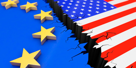 Krise zwischen Europa und USA © bluedesign