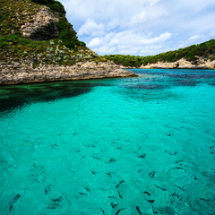 Clear sea water in a bay, Corsica