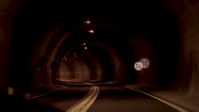 how to see a drunk person when you are going on the car on the way in a dark long tunnel