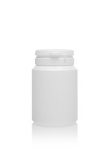 medicine plastic bottle isolated on white, mockup