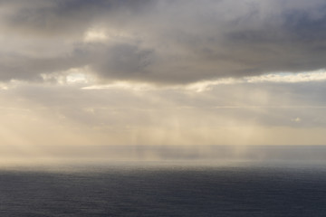 Naklejka na ściany i meble Storm and Rain over the Atlantic Ocean near Santa Cruz de La Palma / Canary Islands