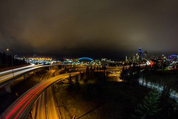 Obraz premium Seattle Light Trails