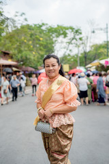 women wear Thailand National Costume