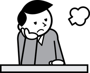 やる気のない男性