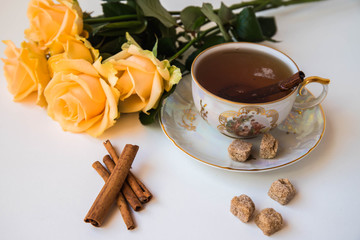 Morning tea with cinnamon