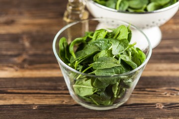 Baby spinach leaves