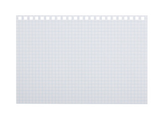 sheet of paper on white