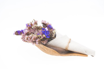 Beautiful vintage flower bouquet isolated on white background