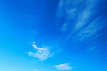 Fototapeta na wymiar blue sky with rare clouds, summer