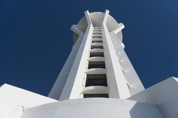 Detail of the Lighthouse "Faro de Punta Lava" in La Bombilla near Puerto Naos at La Palma / Canary Islands