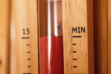 Sauna Thermometer on Wooden Base with Celsius Scale