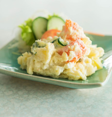 potatoes salad on plate